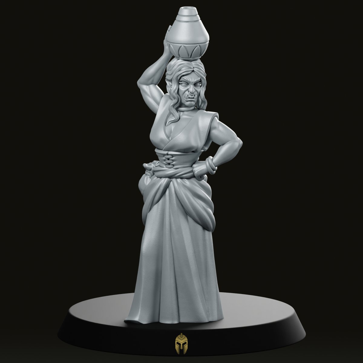 Orc Female Villager Miniature - We Print Miniatures