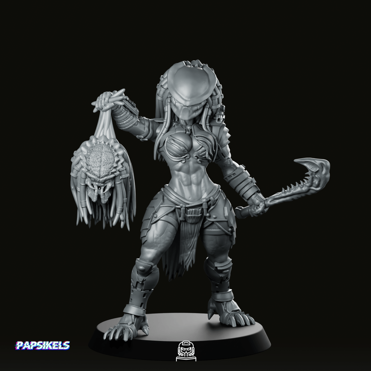 Outlaw Vixen Skull Hunter Without Honour Miniature - Papsikels Miniatures - We Print Miniatures