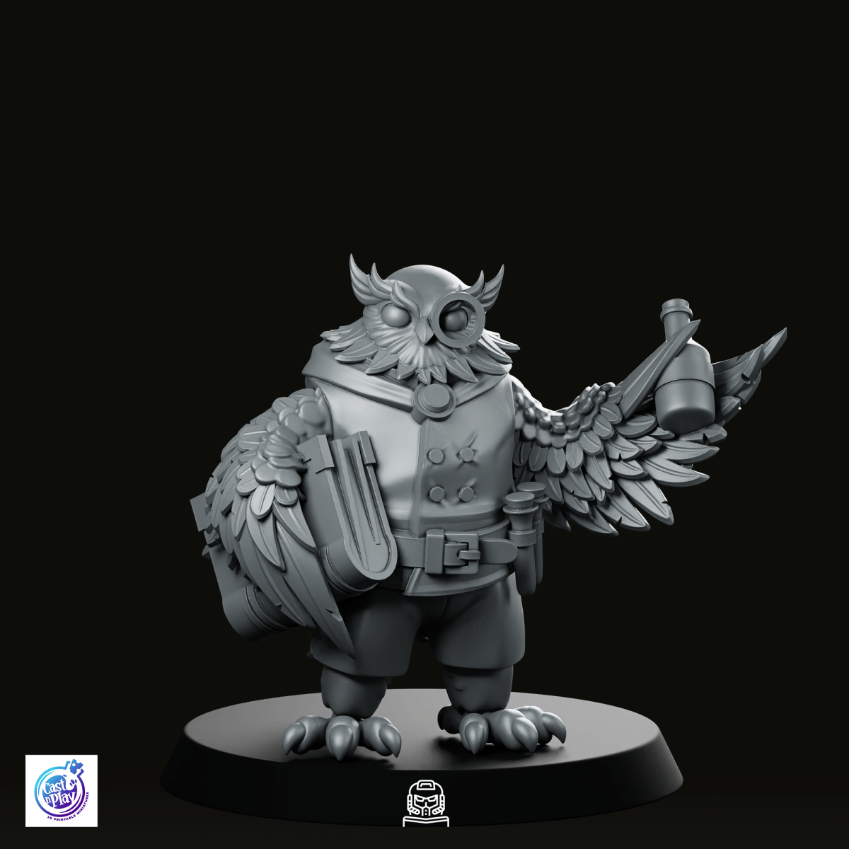 Owlfolk Merchant Miniature - CastNPlay - We Print Miniatures