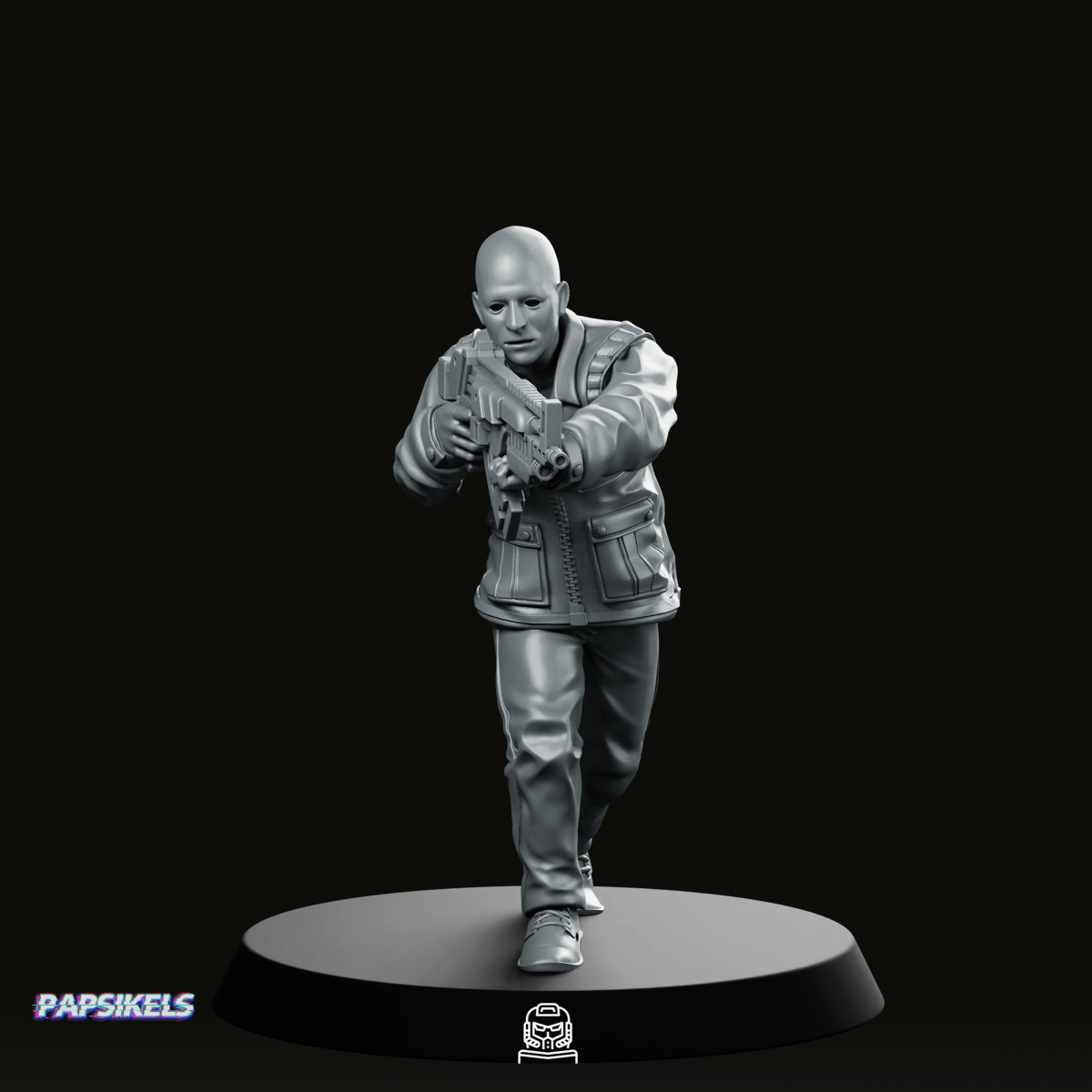 Papz Industries Gunner Bro 2 Miniature - Papsikels Miniatures - We Print Miniatures