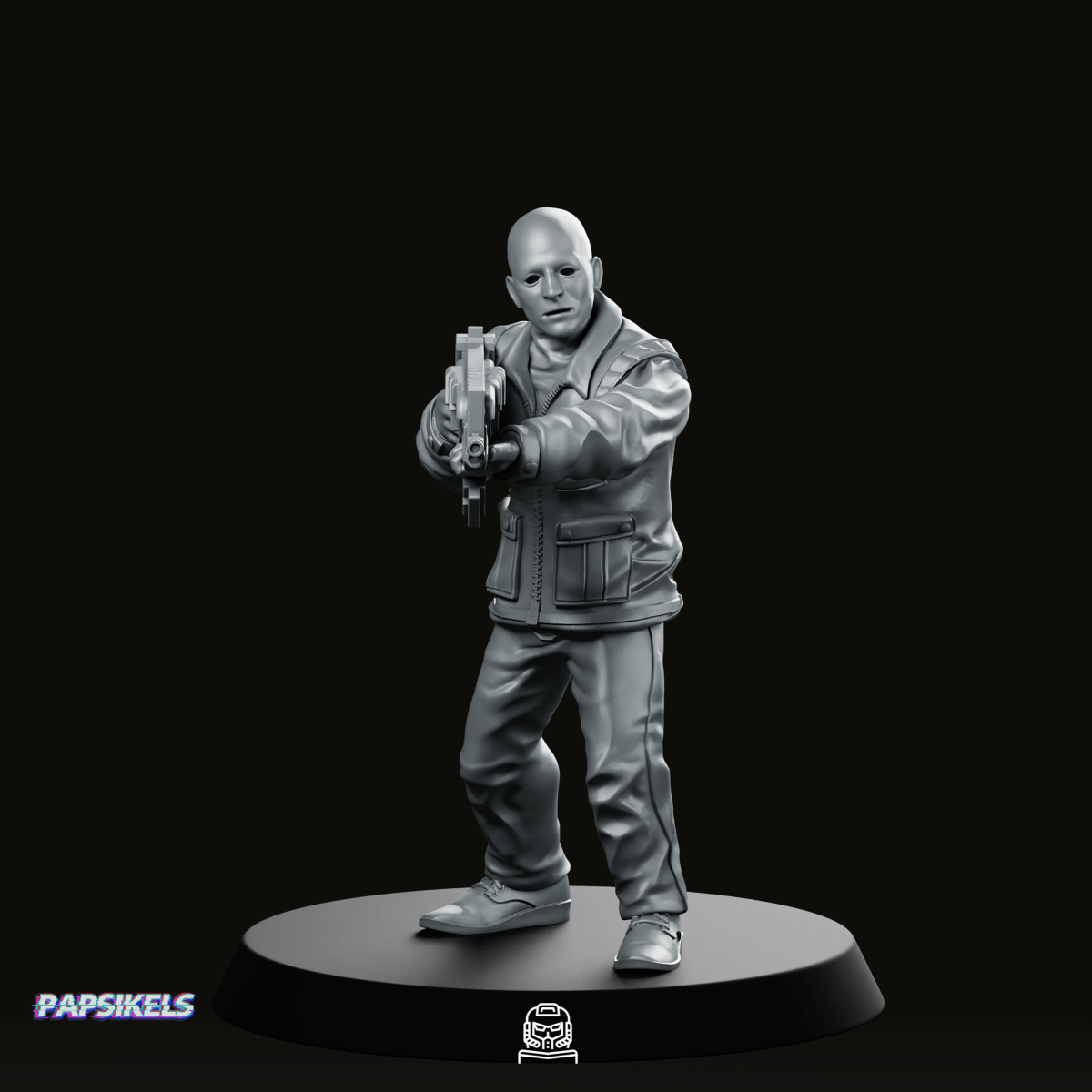 Papz Industries Gunner Bro 3 Miniature - Papsikels Miniatures - We Print Miniatures