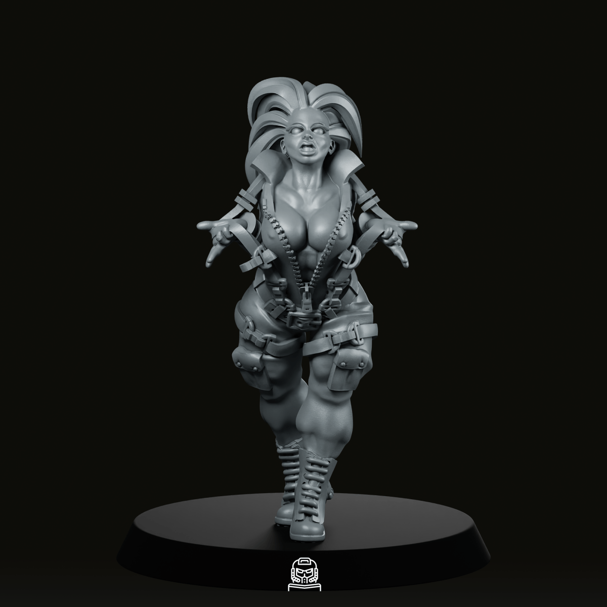 Pilot Pinup Miniature - Across The Realms - We Print Miniatures