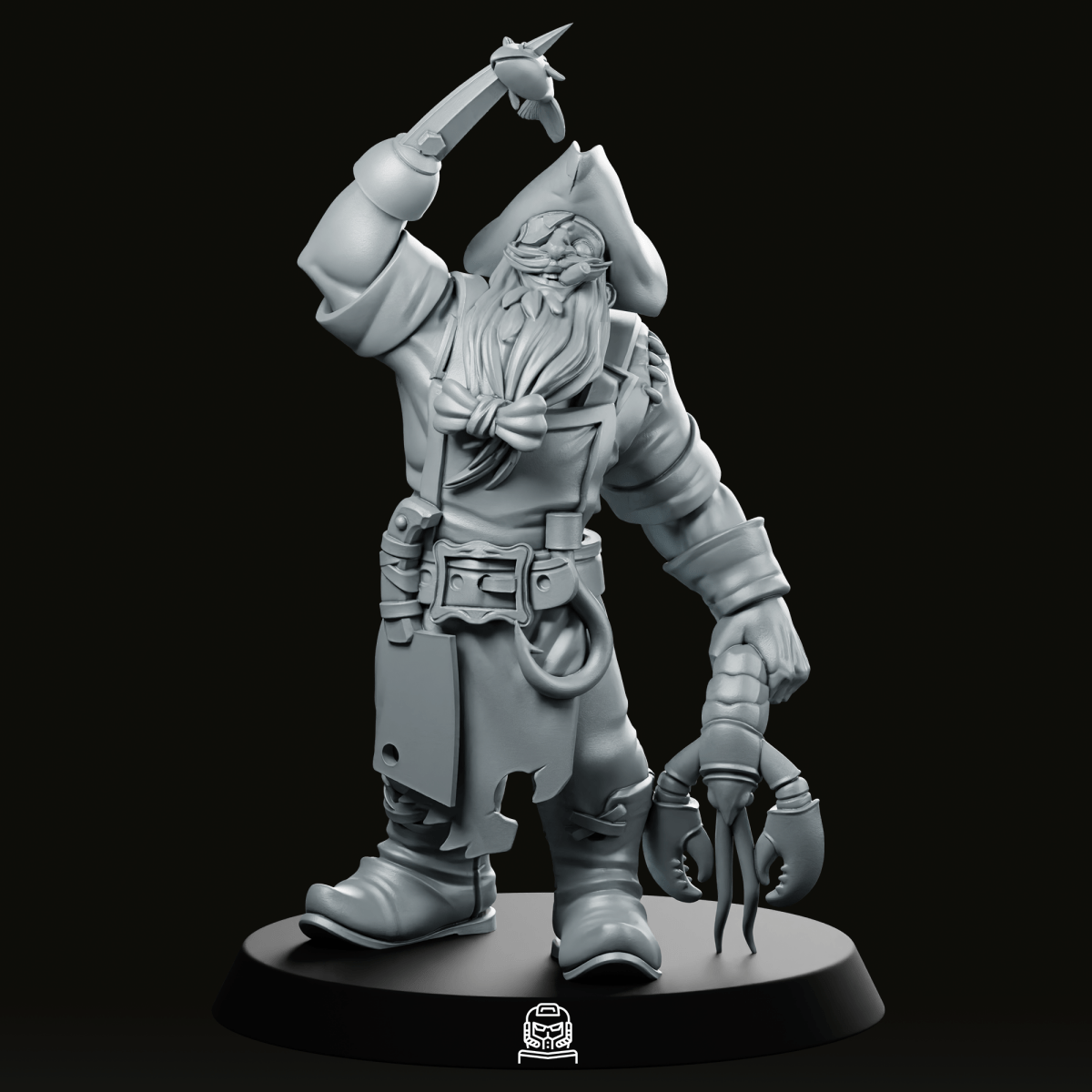 Pirate Cooker Miniature - CastNPlay - We Print Miniatures