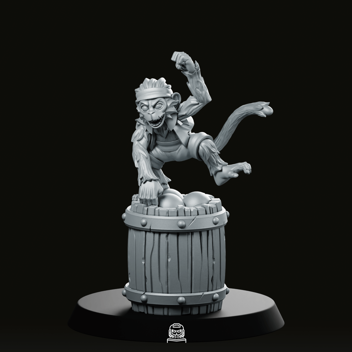 Pirate Monkey Miniature - CastNPlay - We Print Miniatures