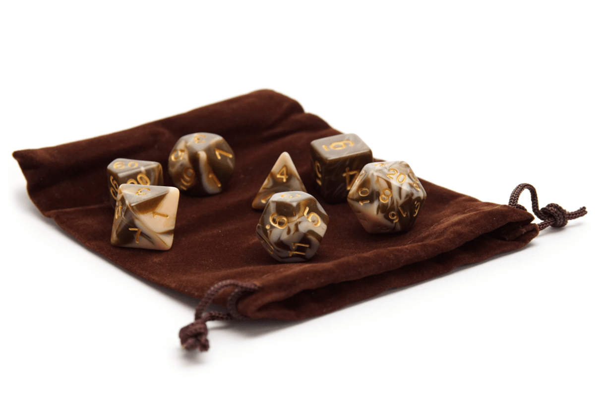 Plain Dice Bag - Brown - DiceRoll UK - We Print Miniatures
