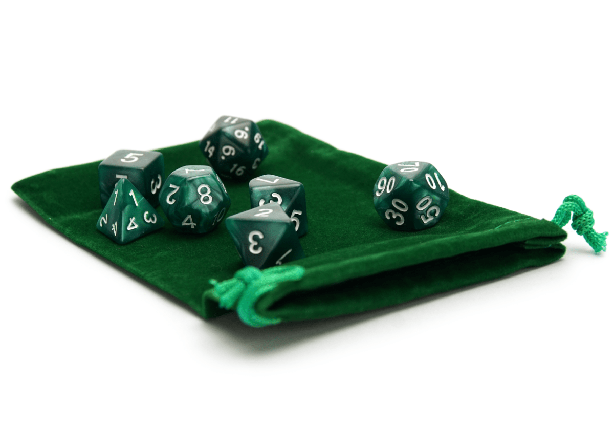 Plain Dice Bag - Green - DiceRoll UK - We Print Miniatures