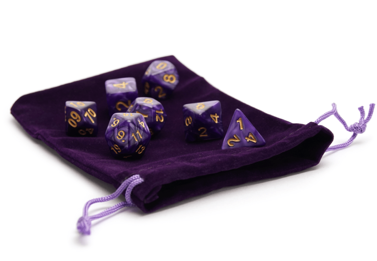 Plain Dice Bag - Purple - DiceRoll UK - We Print Miniatures
