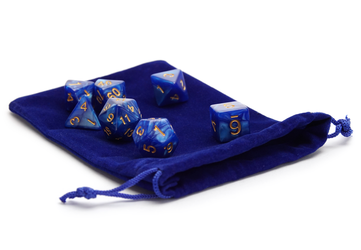 Plain Dice Bag - Blue