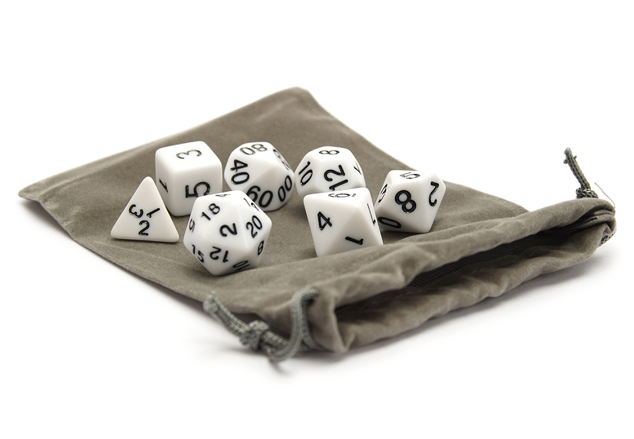 Plain Dice Bag - Grey