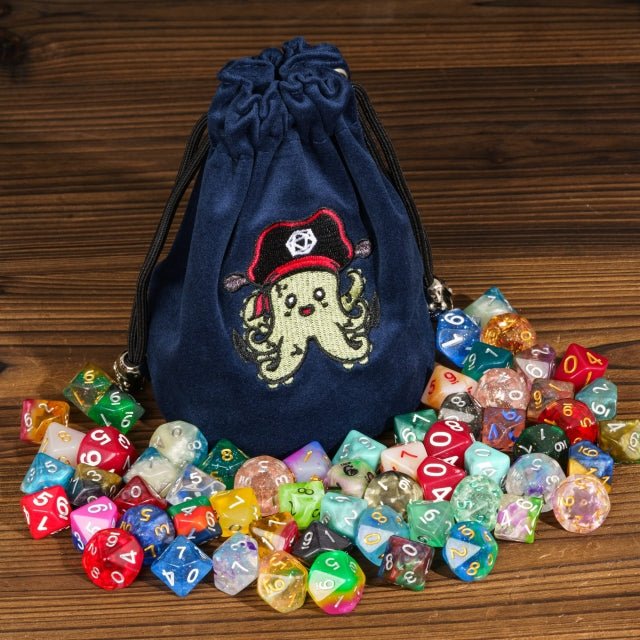 Plunderpus | Flannel Drawstring Dice Bag | Blue - Tabletop Dominion - We Print Miniatures