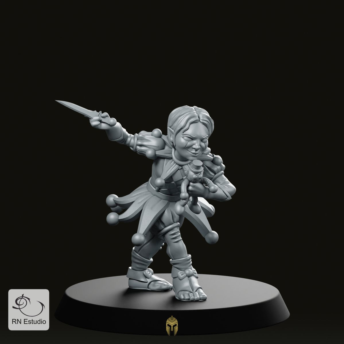 Portia Assassin Jester Miniature -RN Estudio - We Print Miniatures