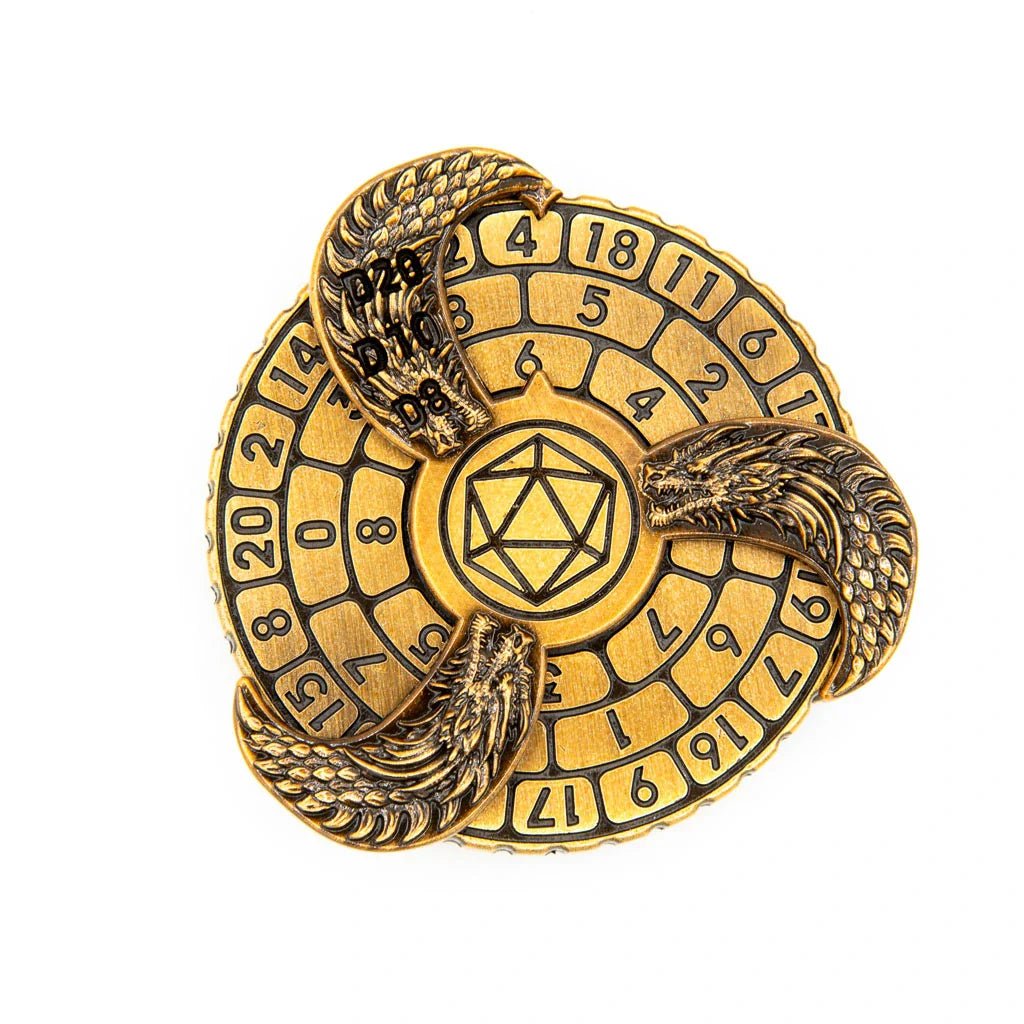 Prophecy Wheel | Dice Spinner | Ancient Gold - Tabletop Dominion - We Print Miniatures