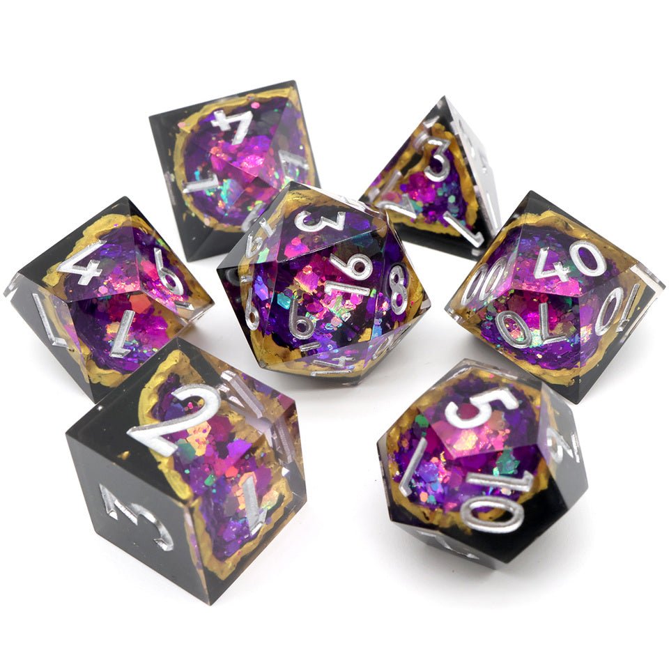 Regal Relic | Geode Dice | 7 Piece Set - Tabletop Dominion - We Print Miniatures