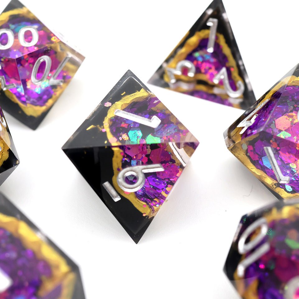 Regal Relic | Geode Dice | 7 Piece Set - Tabletop Dominion - We Print Miniatures