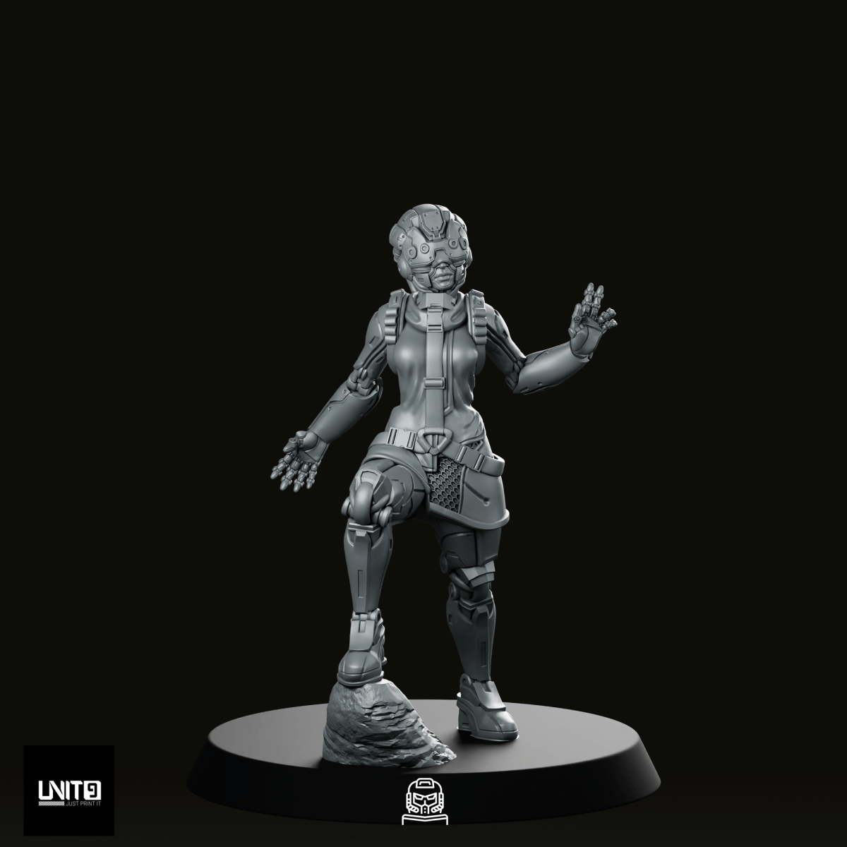 Riko Hex Vaughn Pose 1 Miniature - Unit9 - We Print Miniatures