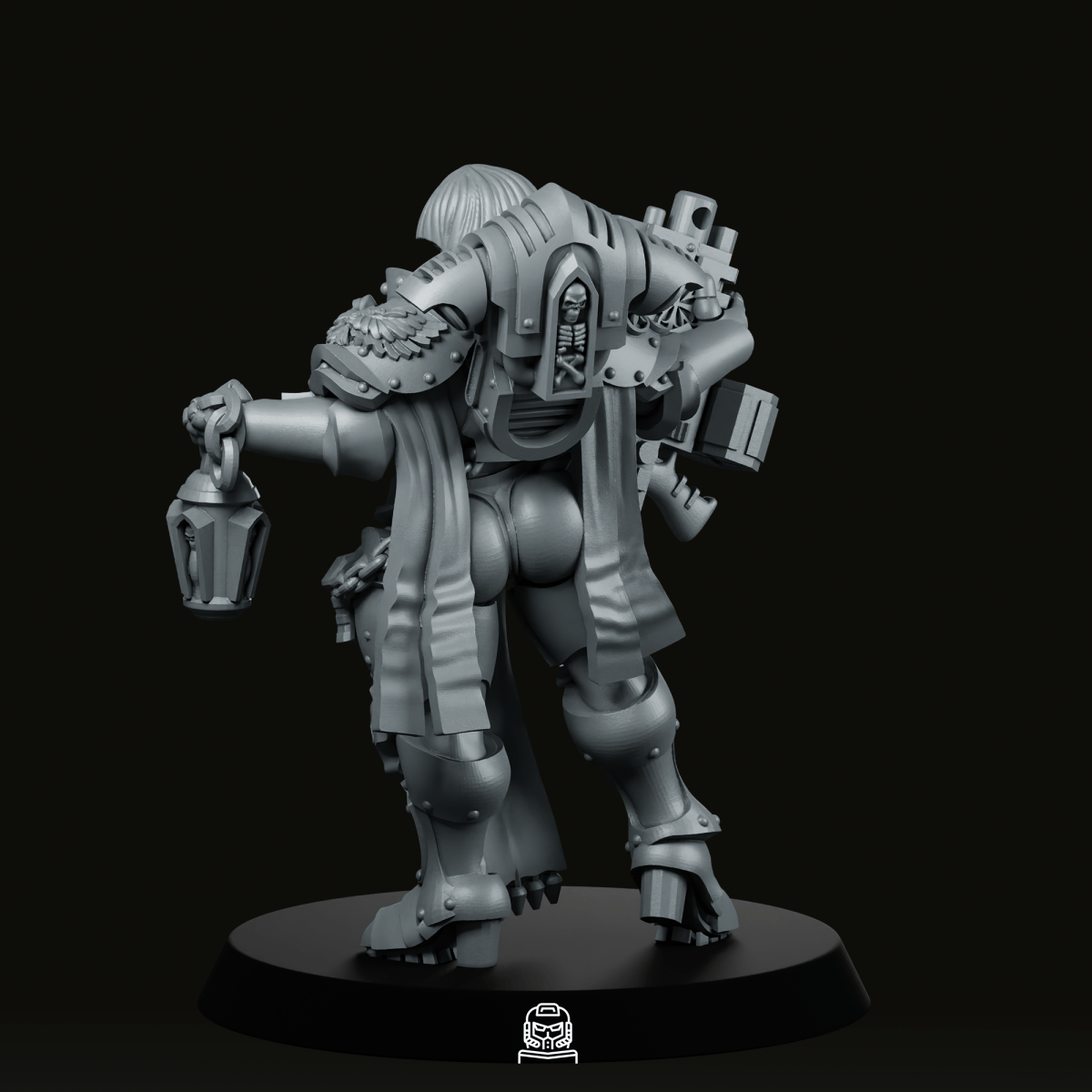 Sample Battle Nun 1 Miniature - Across The Realms - We Print Miniatures