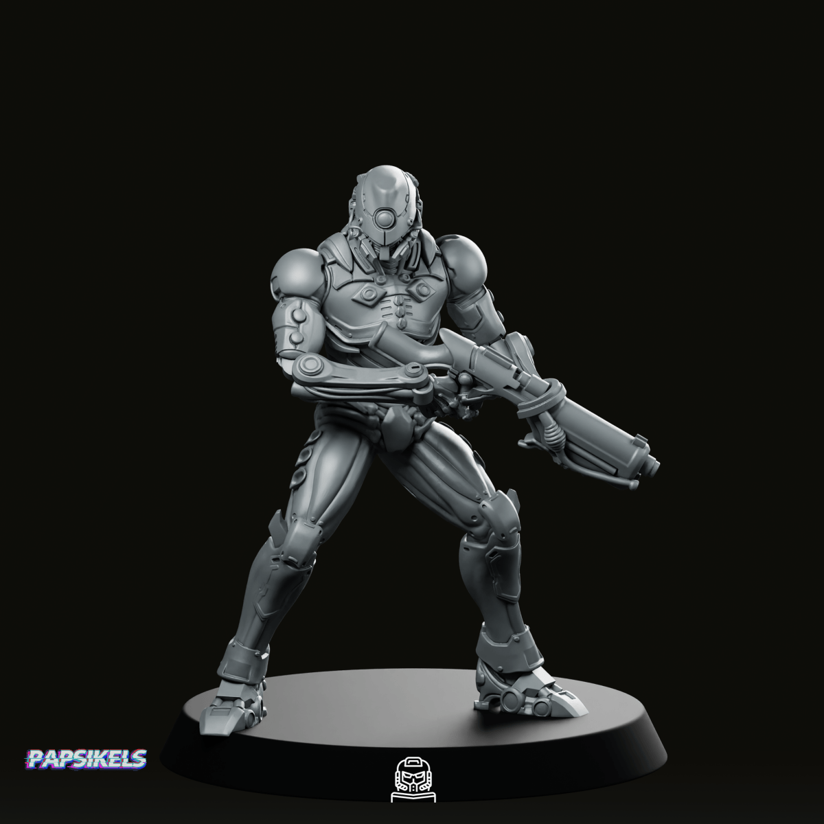Silicon Cyborg Trooper 4 Miniature - Papsikels Miniatures - We Print Miniatures