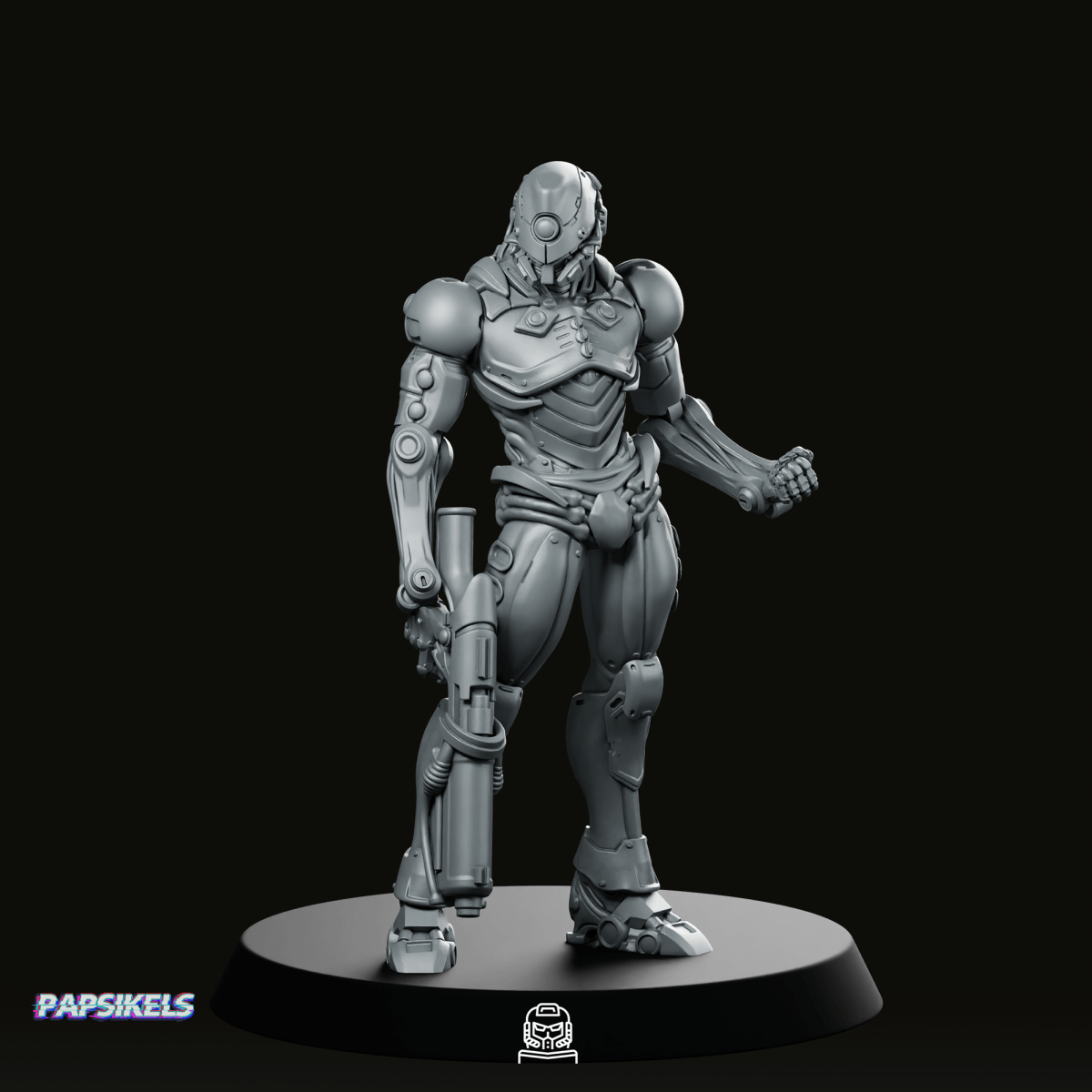 Silicon Cyborg Trooper 5 Miniature - Papsikels Miniatures - We Print Miniatures