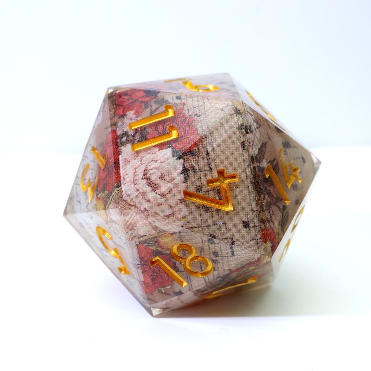 Sonnet of Thorns | 50mm D20 | Oversized Art Core Dice - Tabletop Dominion - We Print Miniatures