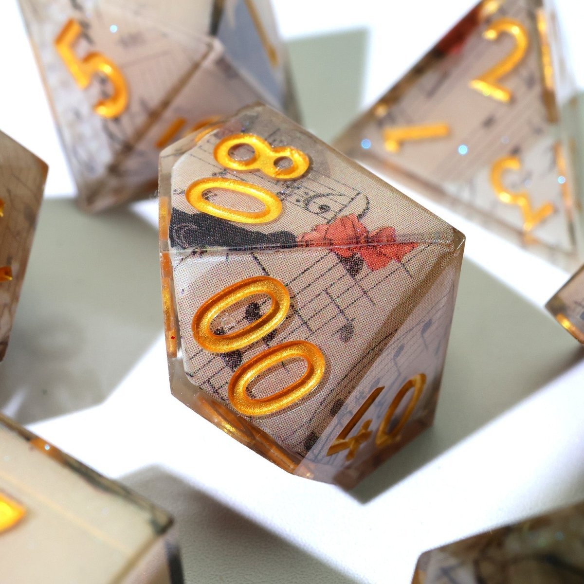 Sonnet of Thorns | Art Core Dice| 7 Piece Set - Tabletop Dominion - We Print Miniatures
