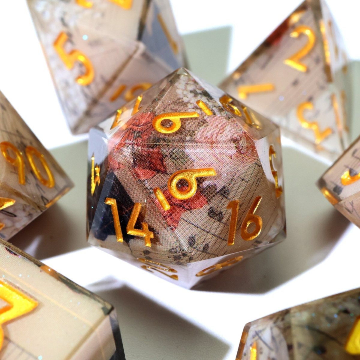 Sonnet of Thorns | Art Core Dice| 7 Piece Set - Tabletop Dominion - We Print Miniatures