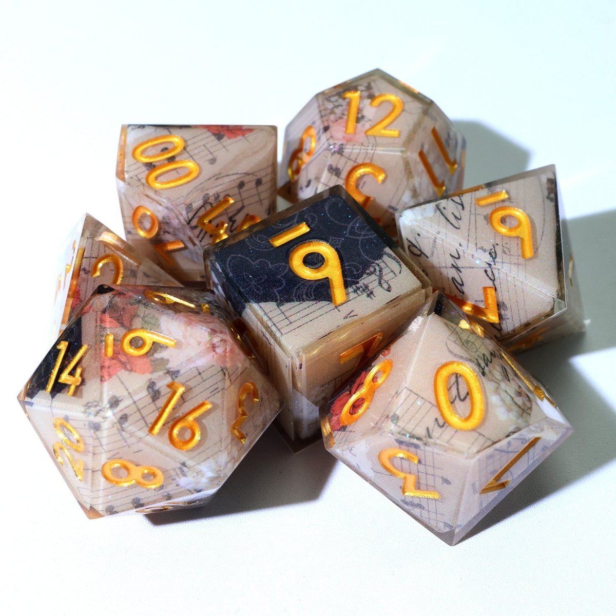 Sonnet of Thorns | Art Core Dice| 7 Piece Set - Tabletop Dominion - We Print Miniatures