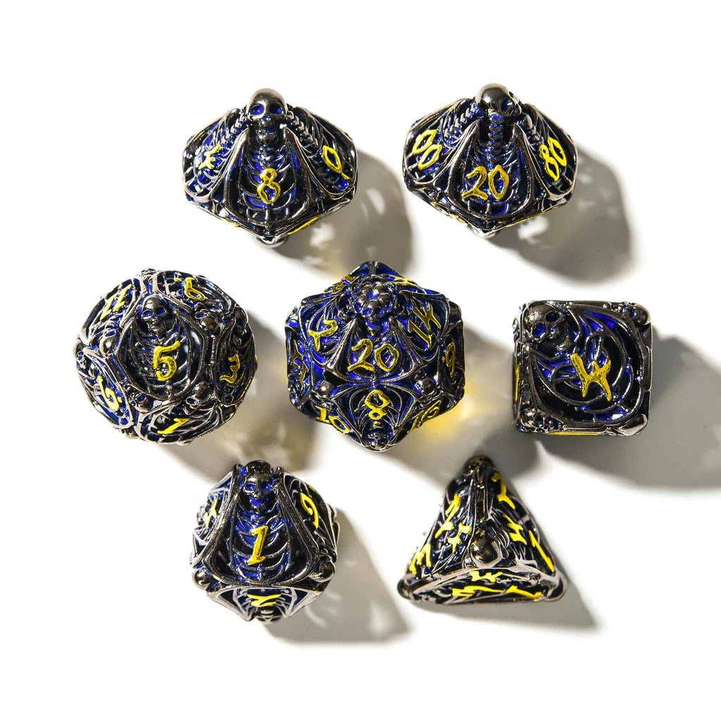 Soulrend | Hollow Metal | 7 Piece Set - Balanced Dice Set - Tabletop Dominion - We Print Miniatures