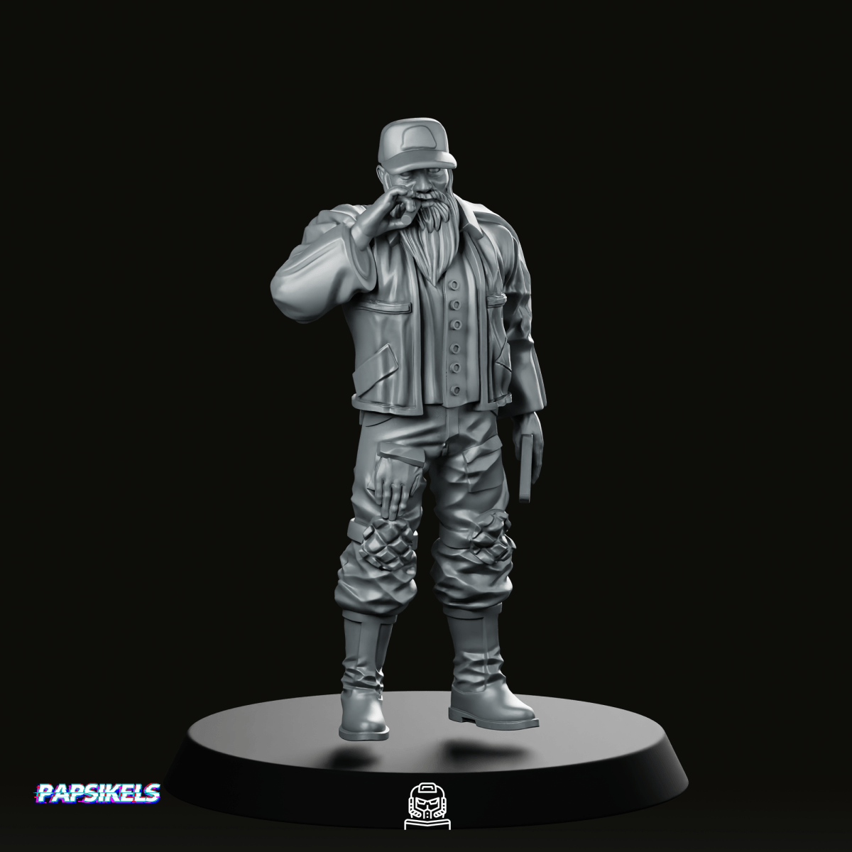 Space Crew Smoker Miniature - Papsikels Miniatures - We Print Miniatures