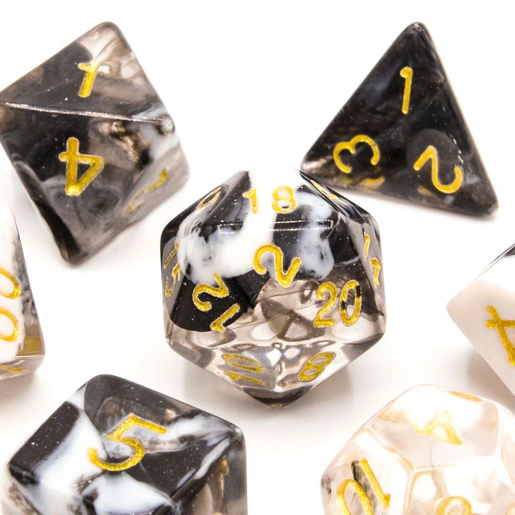Spectral Frost | Acrylic Dice | 7 Piece Set - Tabletop Dominion - We Print Miniatures