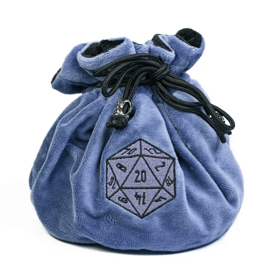 Velvet Vault | Super - Soft Large Dice Bag | Blue - Tabletop Dominion - We Print Miniatures