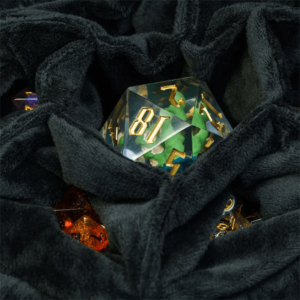 Velvet Vault | Super - Soft Large Dice Bag | Blue - Tabletop Dominion - We Print Miniatures