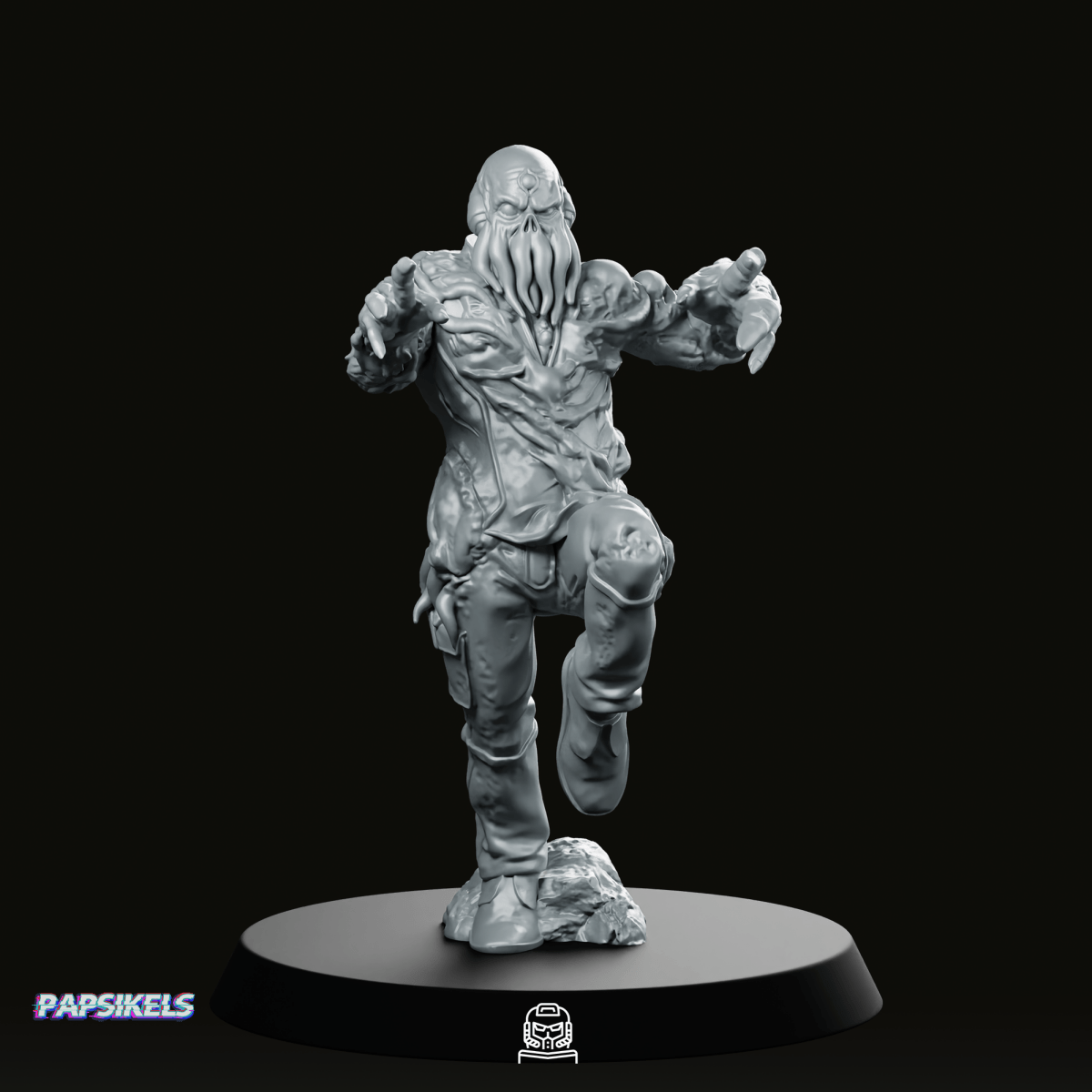 Voteless Squid Mind Zombie 5 Miniature - Papsikels Miniatures - We Print Miniatures