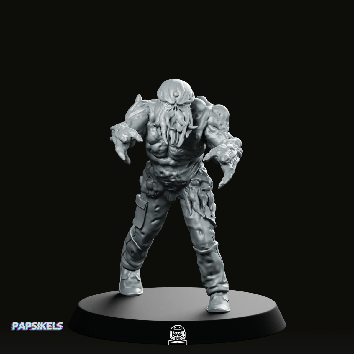 Voteless Squid Mind Zombie 6 Miniature - Papsikels Miniatures - We Print Miniatures