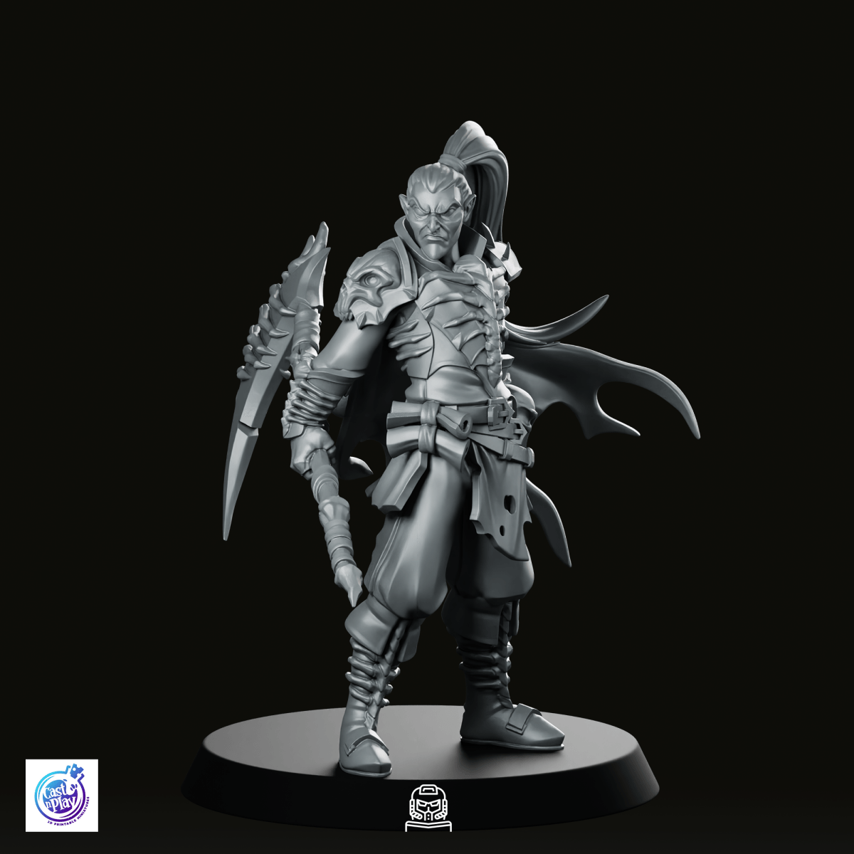 Warlock Scythe Gripping Miniature - CastNPlay - We Print Miniatures