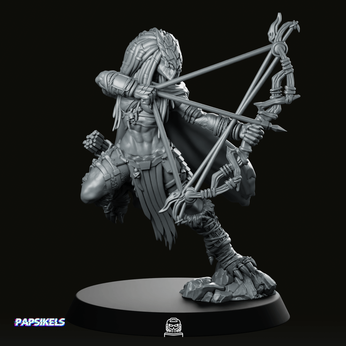 Widow Skull Hunter Viper Miniature - Papsikels Miniatures - We Print Miniatures