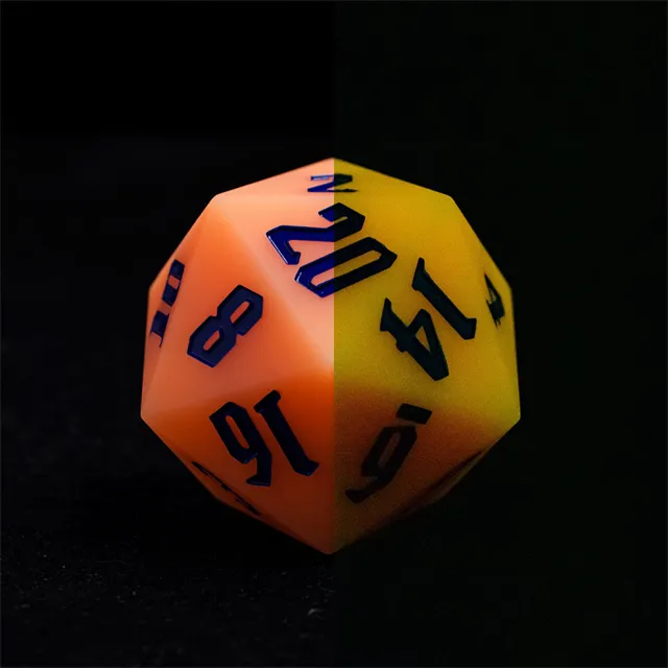 Jester's Bounce | 55 mm leuchtendes D20-Silikon | Orange