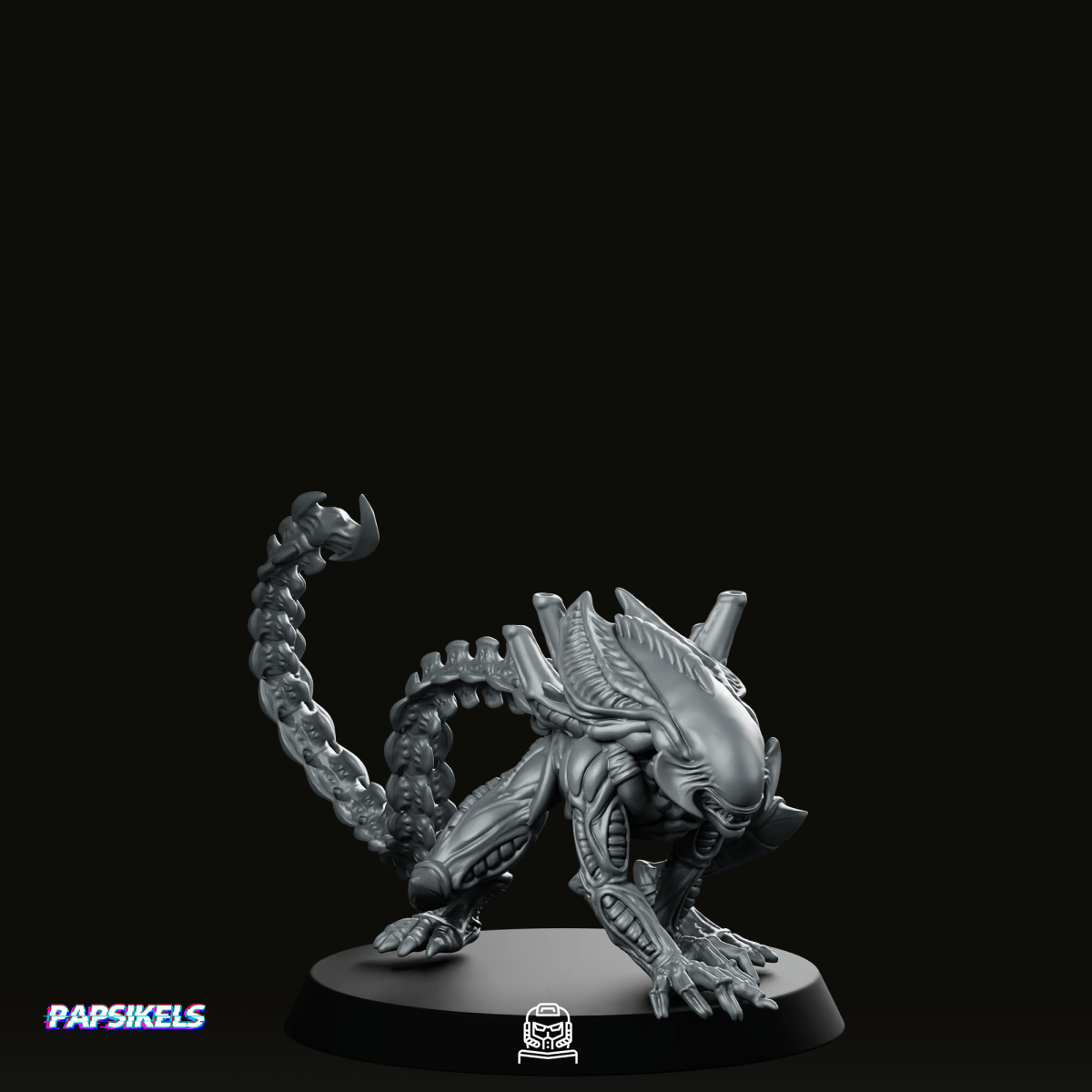 Xeno Brood Alpha Warrior Fixed Miniature - Papsikels Miniatures - We Print Miniatures