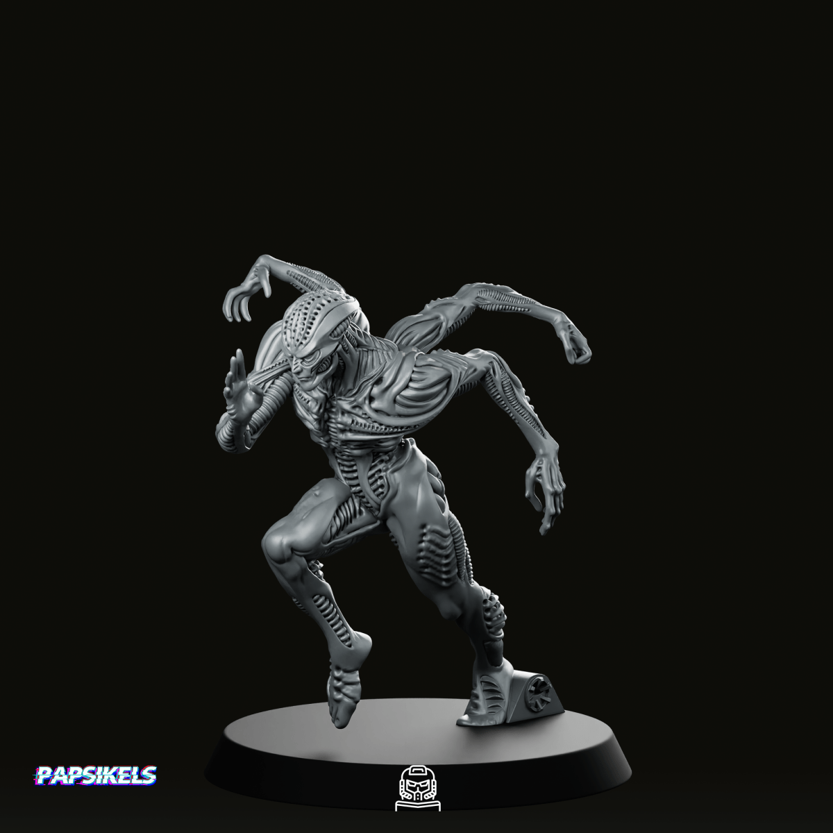 Xeno Human Hybrid Evolution 1 Miniature - Papsikels Miniatures - We Print Miniatures