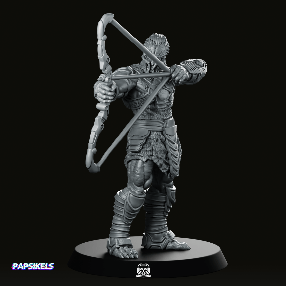 Young Outcast Skull Hunter Dek 3 Miniature - Papsikels Miniatures - We Print Miniatures