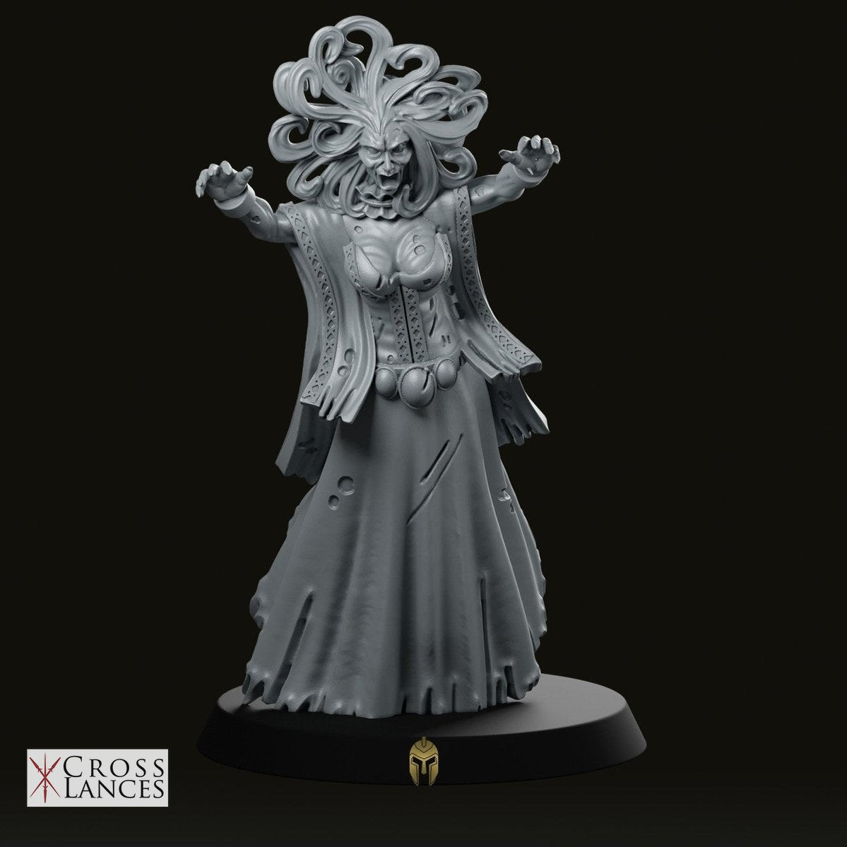 Banshee Wailing Wendilock Undead Miniature - We Print Miniatures