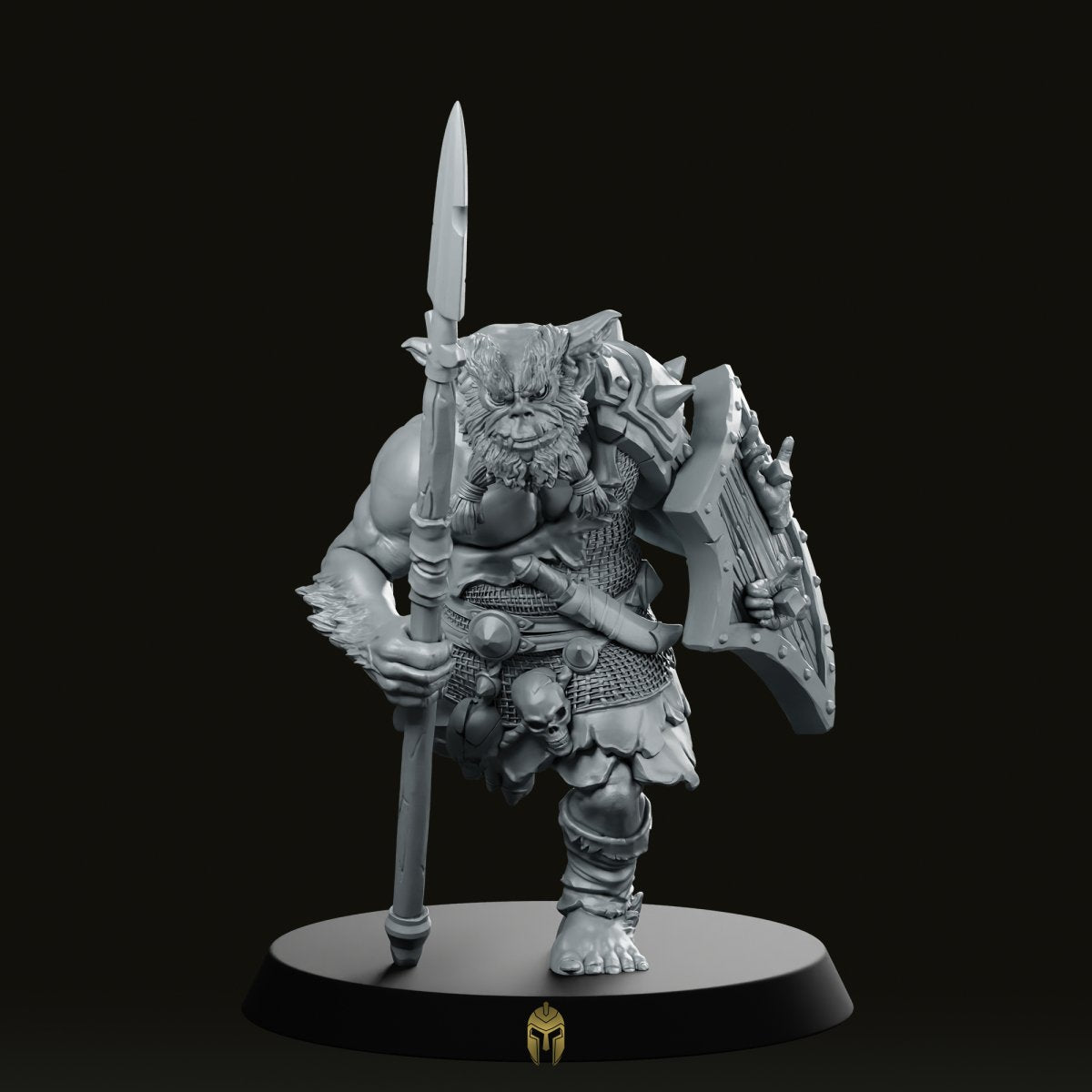 Bugbear B Spear Miniature Fantasy By DungeonDog – We Print Miniatures