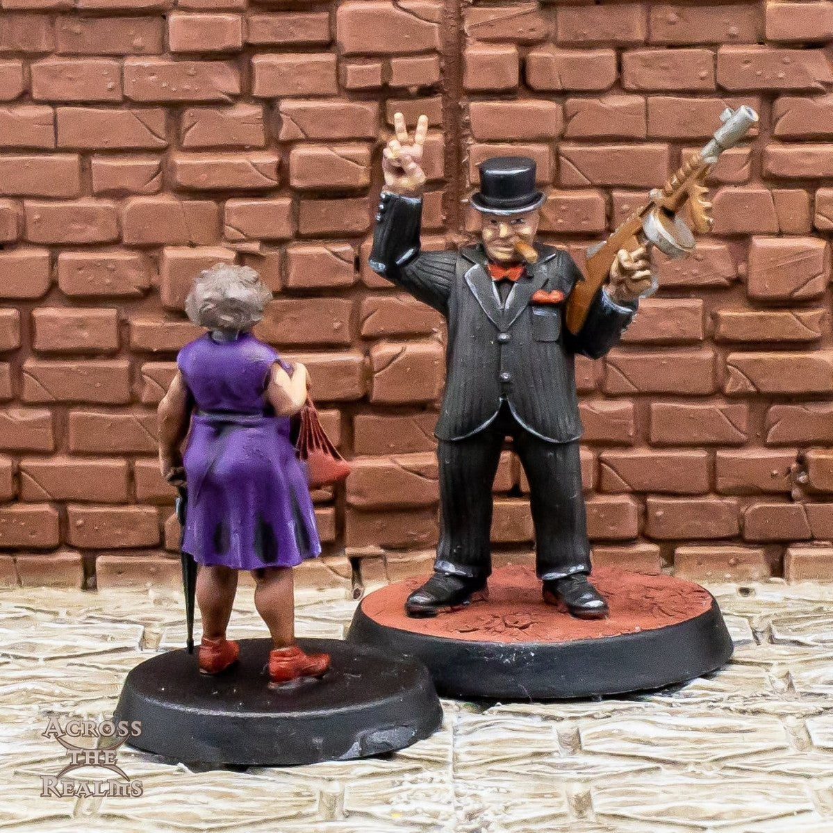 Churchill V for Victory miniature - We Print Miniatures