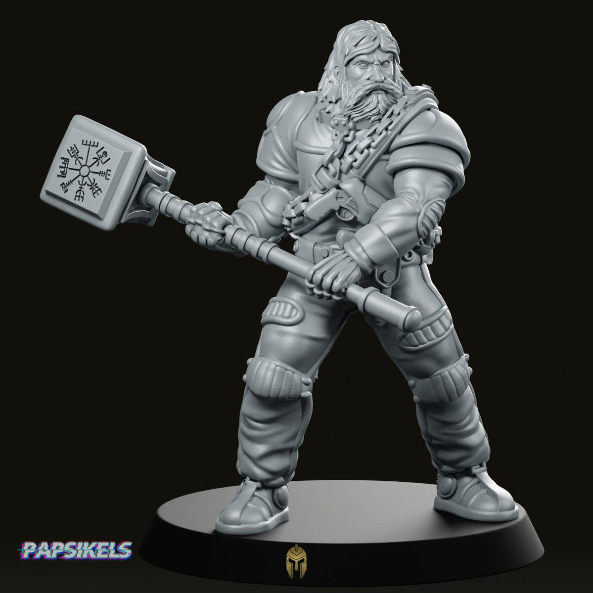 Cyber Viking Gaarl Miniature - We Print Miniatures