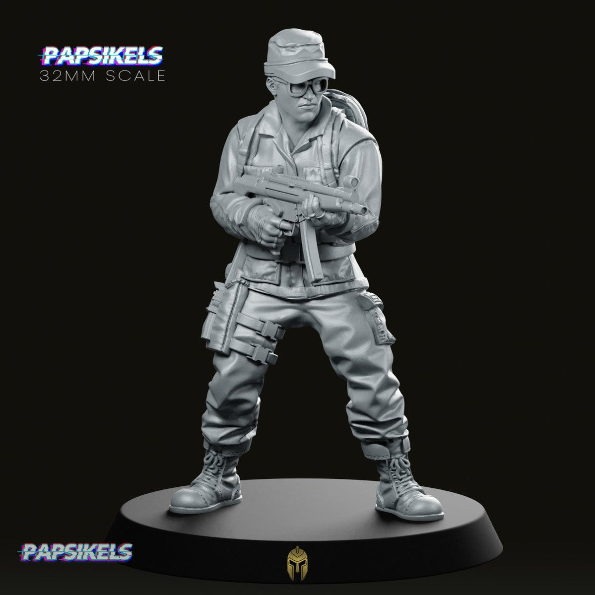 Doryen with Machine Gun Miniature - We Print Miniatures