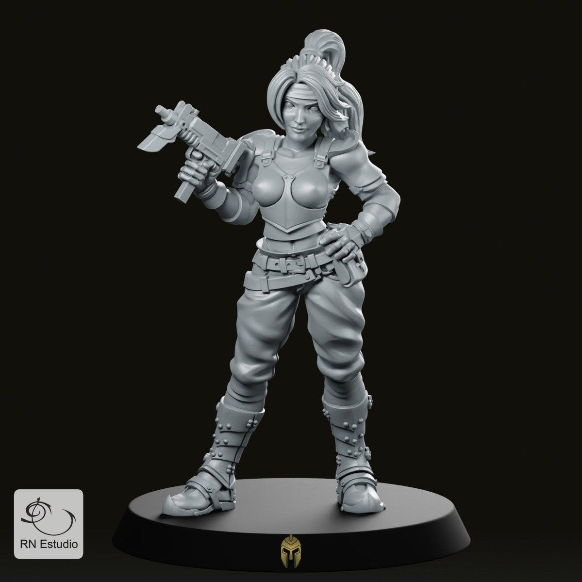 Fantasy Jessie Uzi JRPG Miniature - We Print Miniatures -RN Estudio