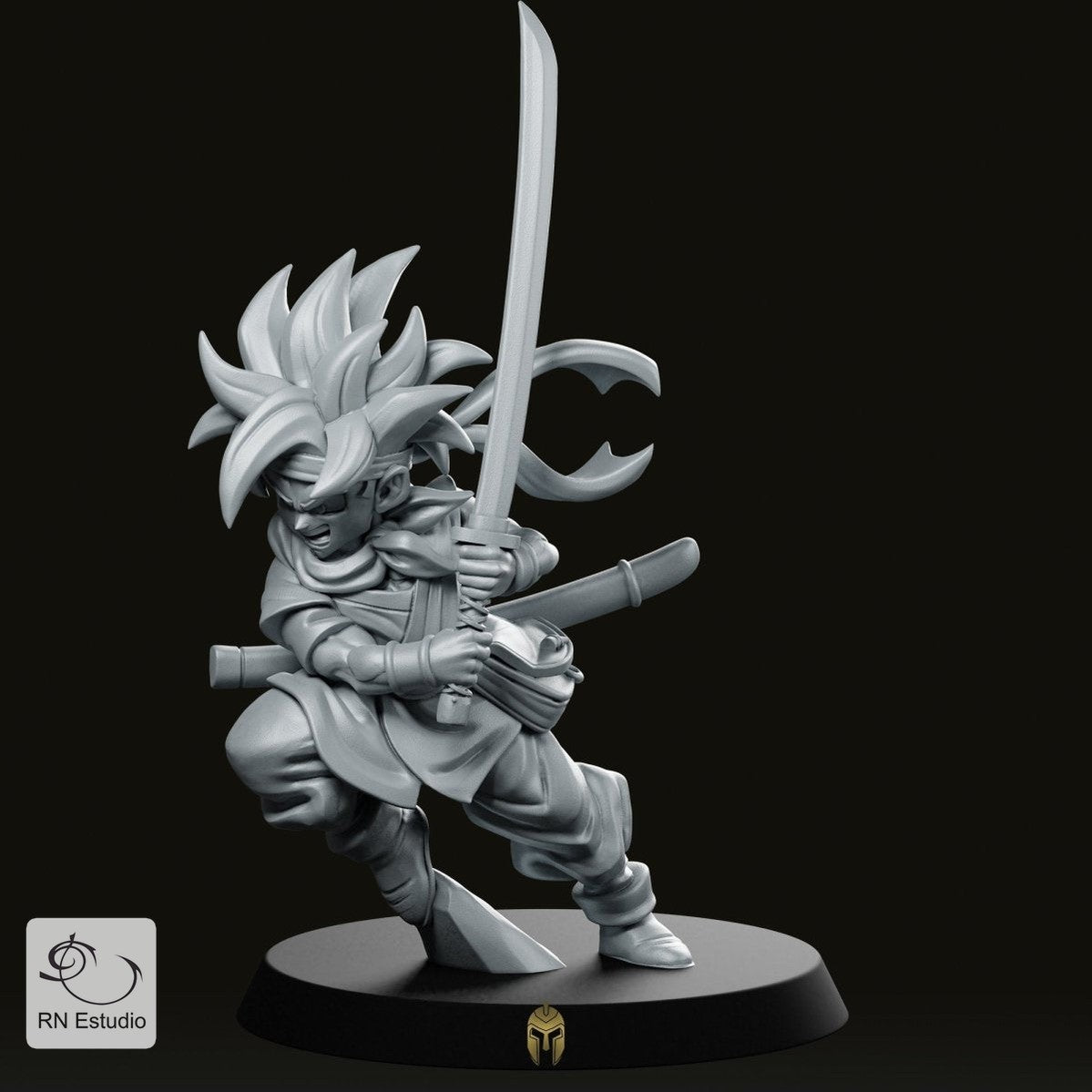 Fantasy Kentaro Swordmaster JRPG Miniature - We Print Miniatures -RN Estudio