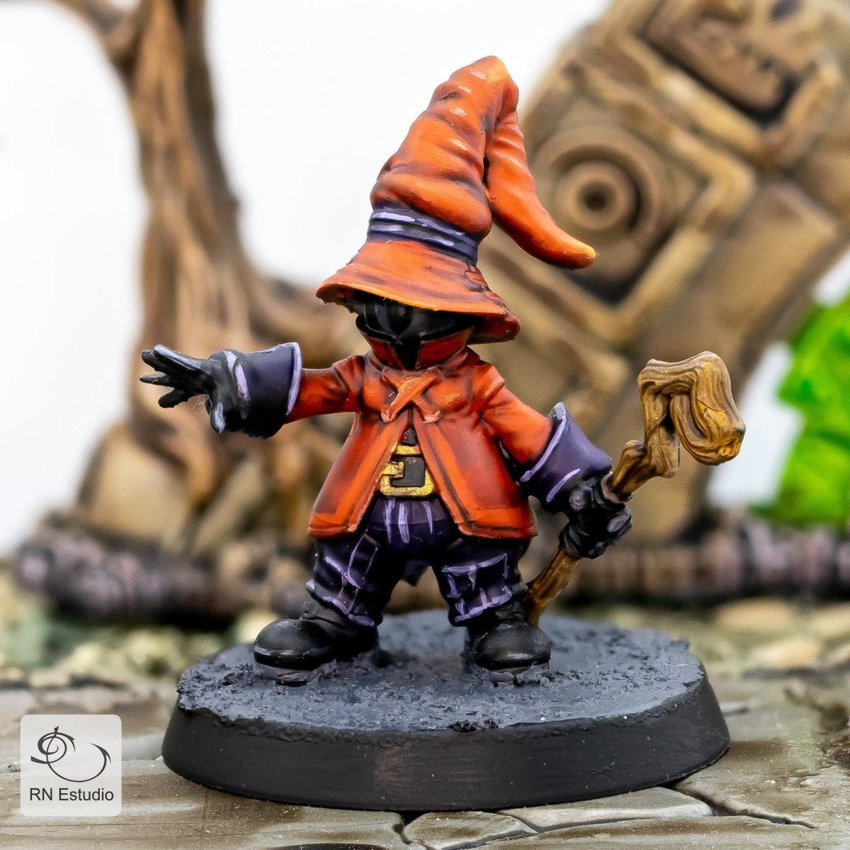 Fantasy Wizard Biboru Mage Miniature - We Print Miniatures -RN Estudio