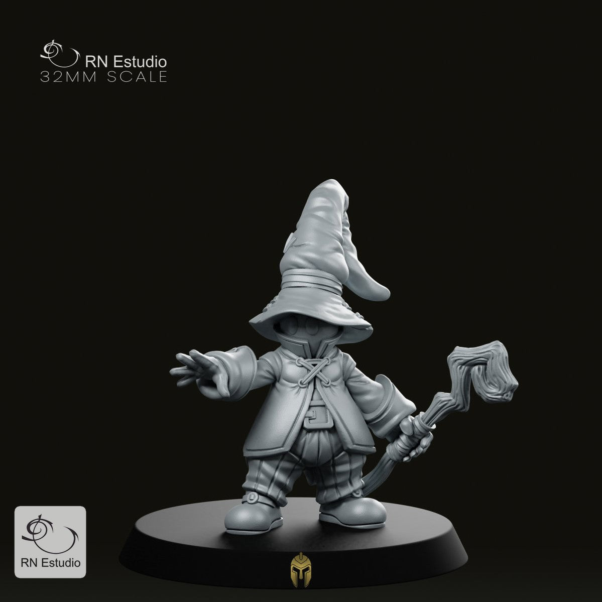 Fantasy Wizard Biboru Mage Miniature - We Print Miniatures -RN Estudio