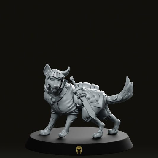 German Warrior A Dog Miniature - We Print Miniatures -CastNPlay