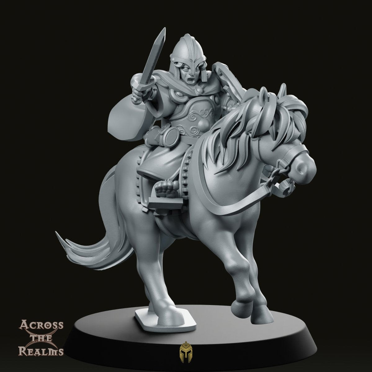 Halfling Armoured Captain Miniature - We Print Miniatures -Across The Realms